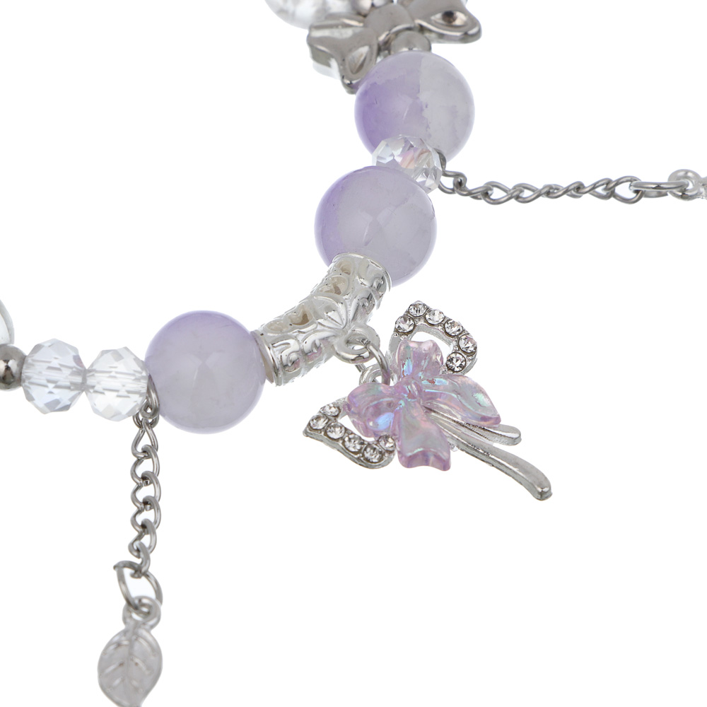 ЮНИLOOK Браслет с декором, d7см, d бусин 1см, 6 цветов, стекло, #4, арт.№ 316-381