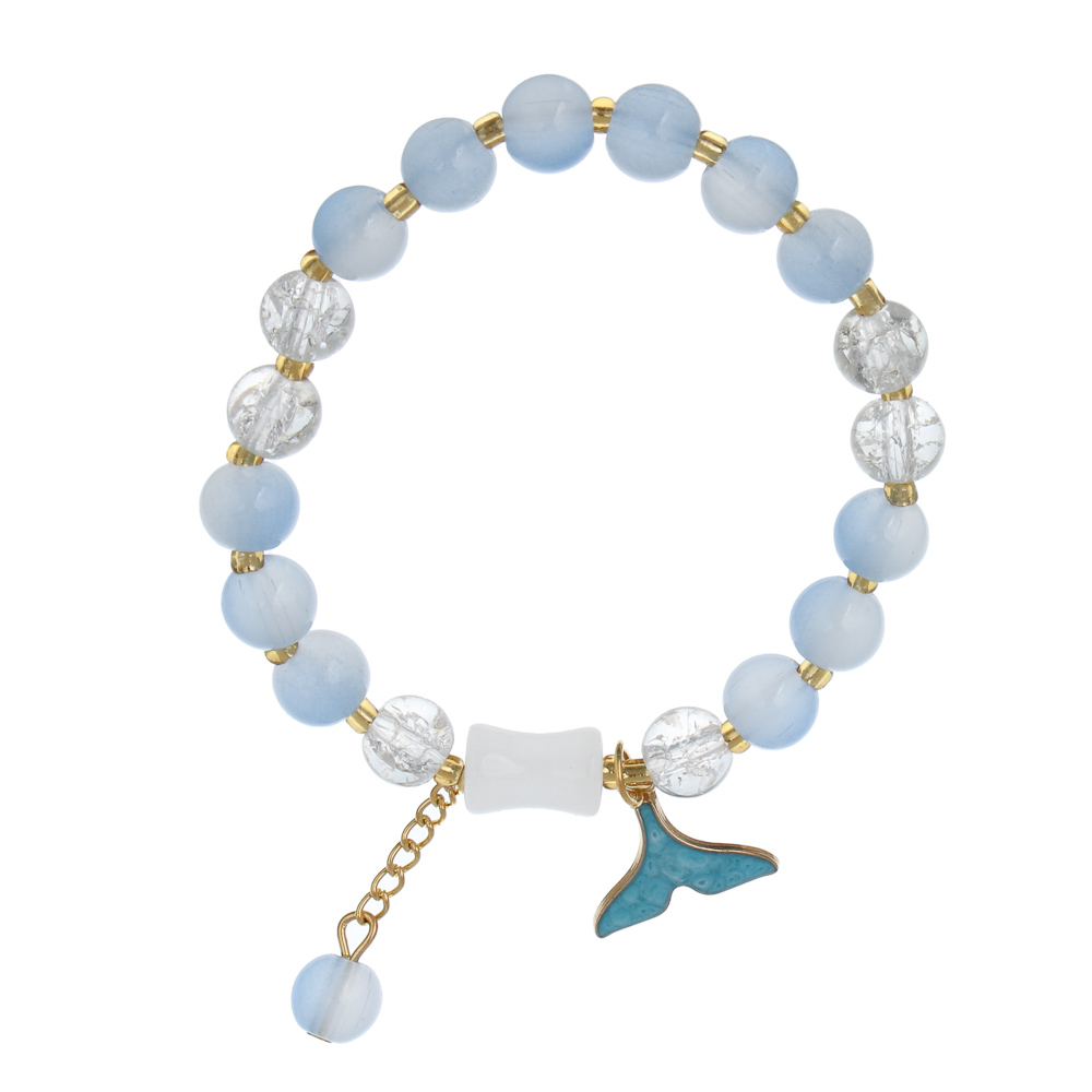 ЮНИLOOK Браслет с декором, d7см, d бусин 0,8мм, 6 цветов, стекло, #5, арт.№ 316-382