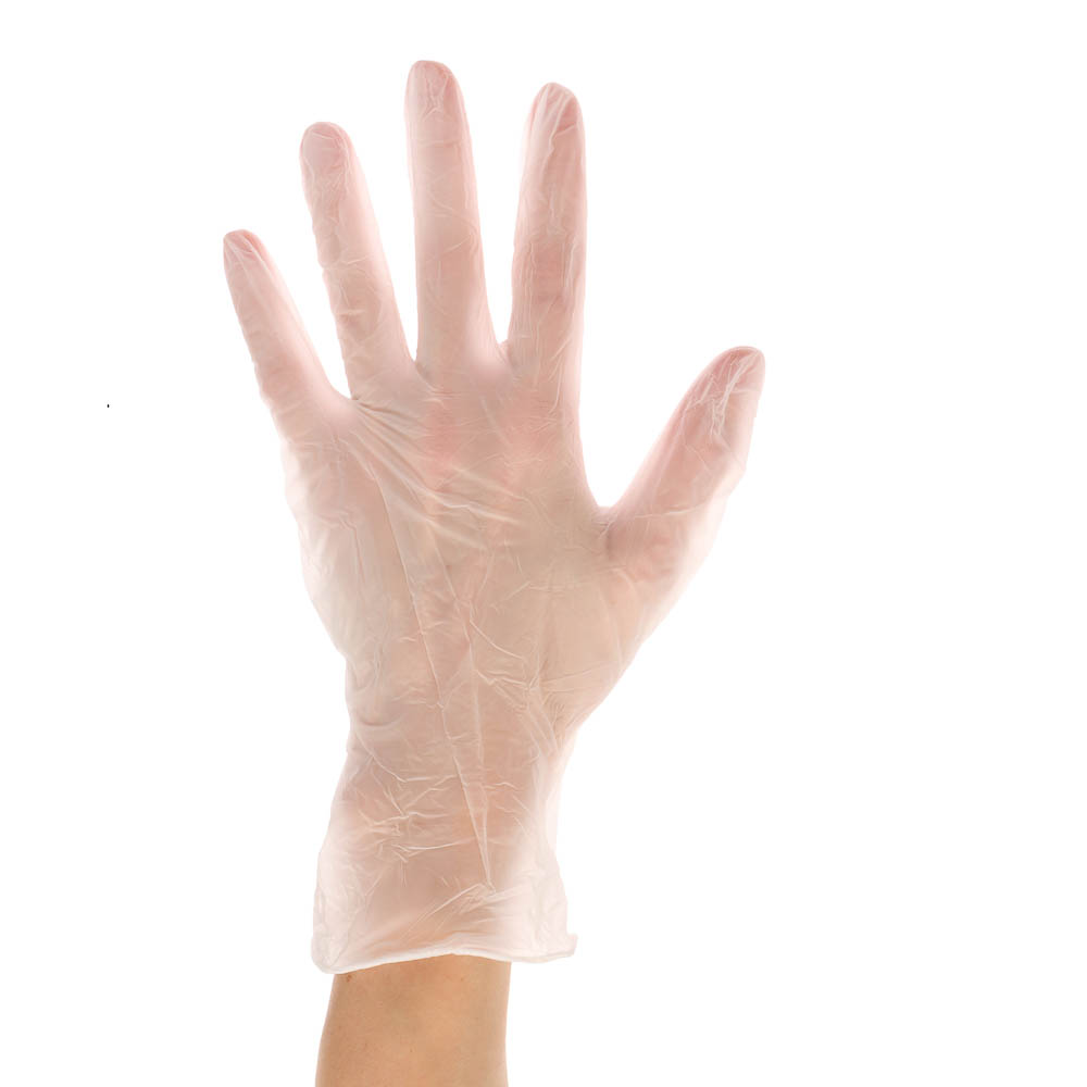 Перчатки универсальные ViniMax виниловые неопудренные гладкие белые 100шт (50пар) р.M, арт.№ 447-071