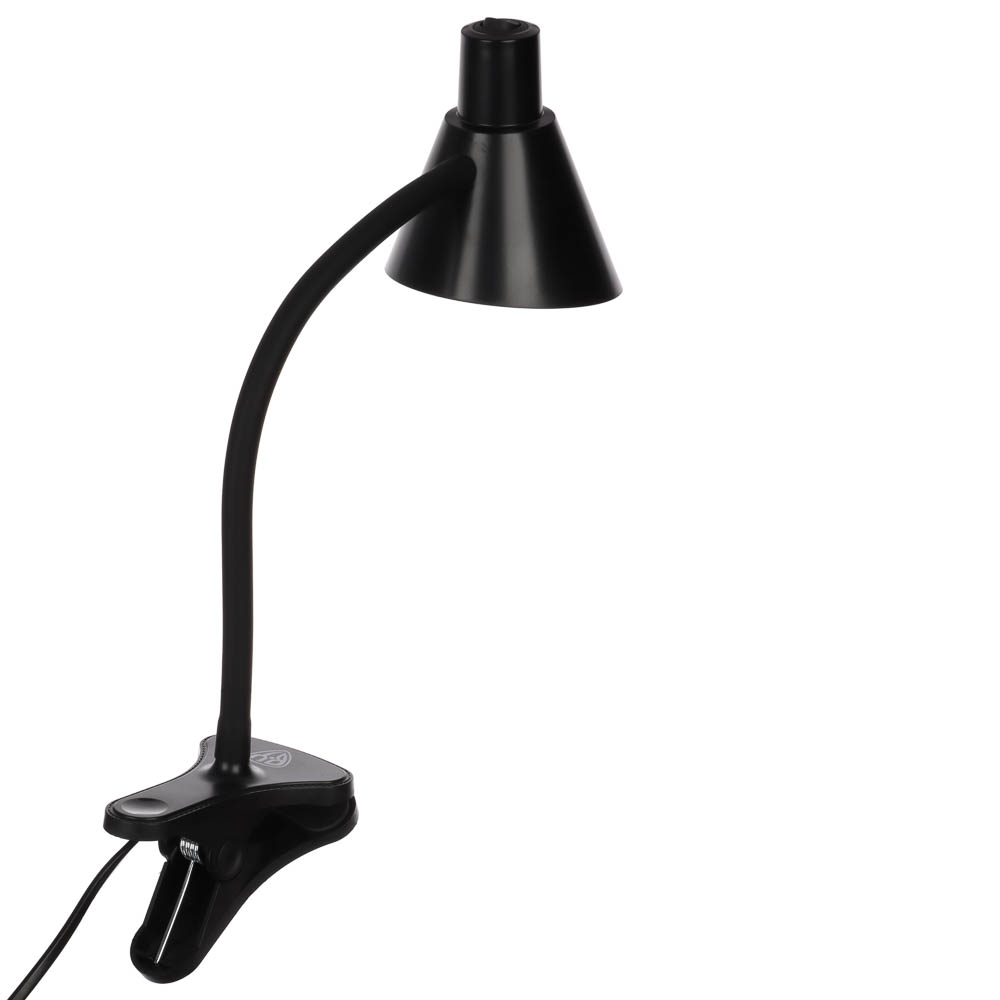 Светильник переносной настольный на прищепке BY, 230В, 5 Вт, 300Лм, металл, пластик, черный, арт.№ 476-442