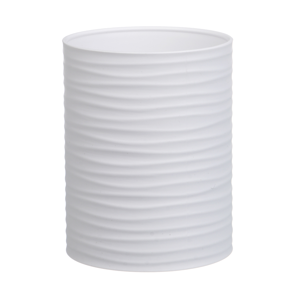 Стакан для ванной комнаты тм VETTA Тренто, пластик, PP, белый, 7,5х7,5х10см, арт.№ 463-580