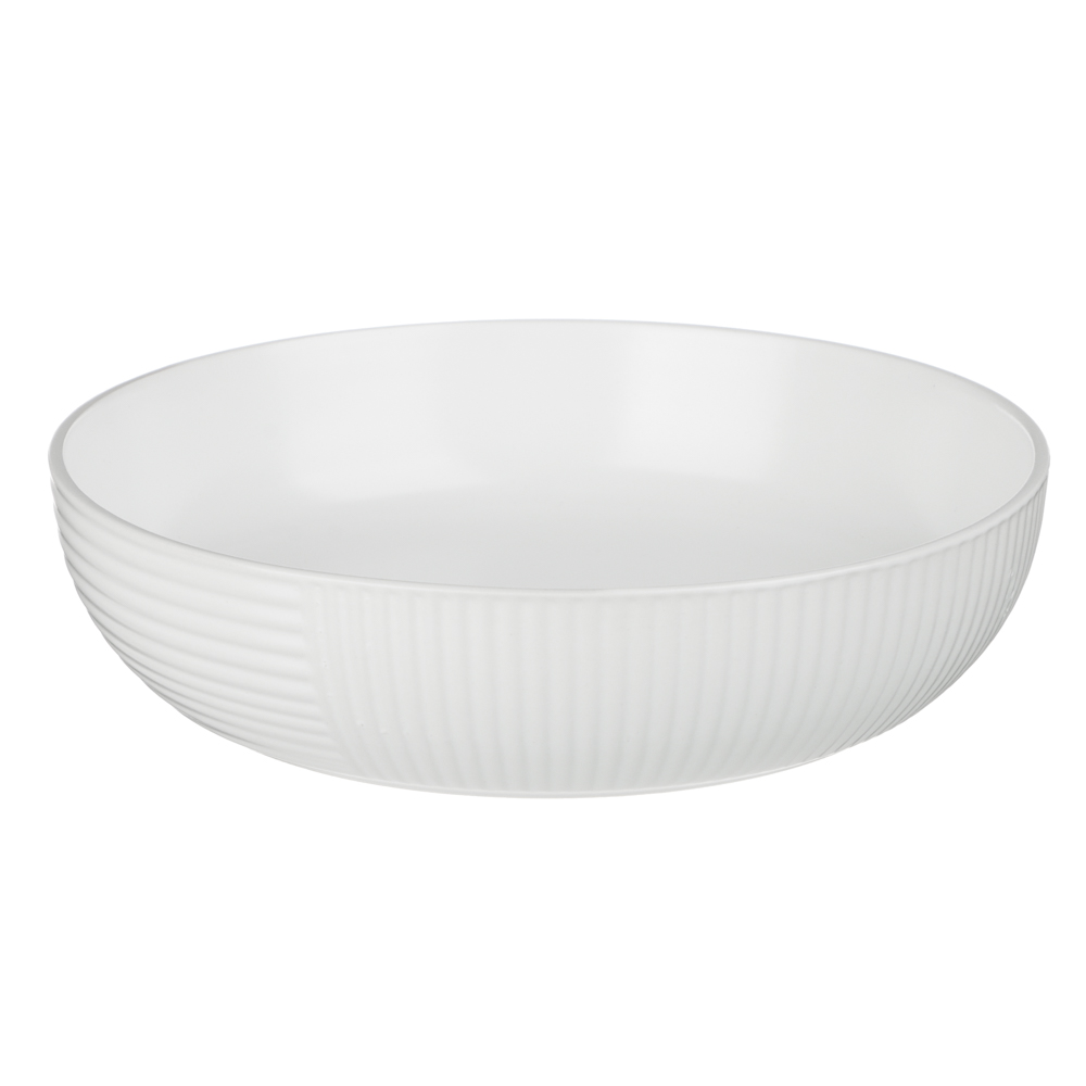 MILLIMI Монблан тарелка для супа 20x5см, 800мл, керамика, белый, арт.№ 824-216