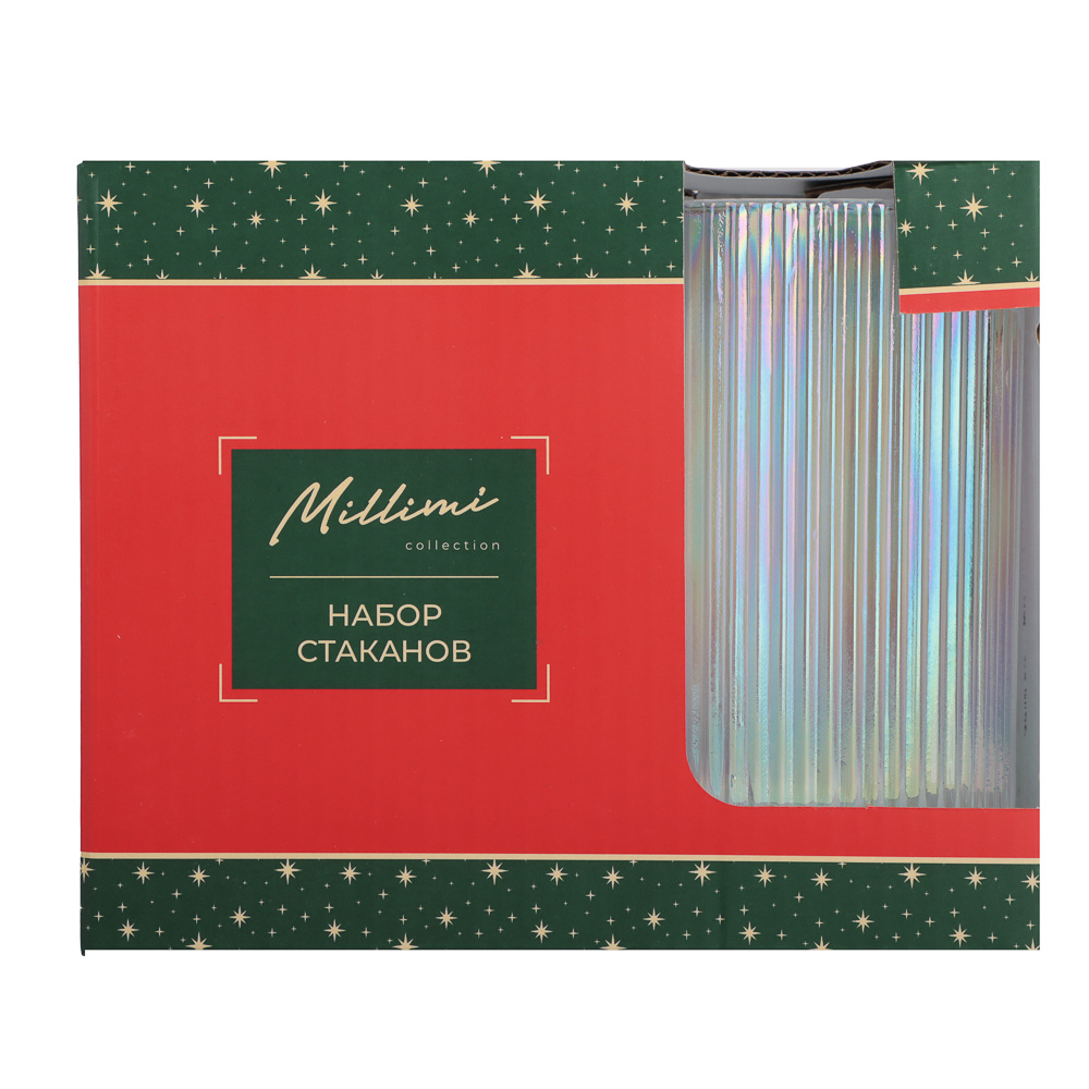 MILLIMI Набор стаканов 2шт, 380мл, стекло, перламутровый, арт.№ 820-672