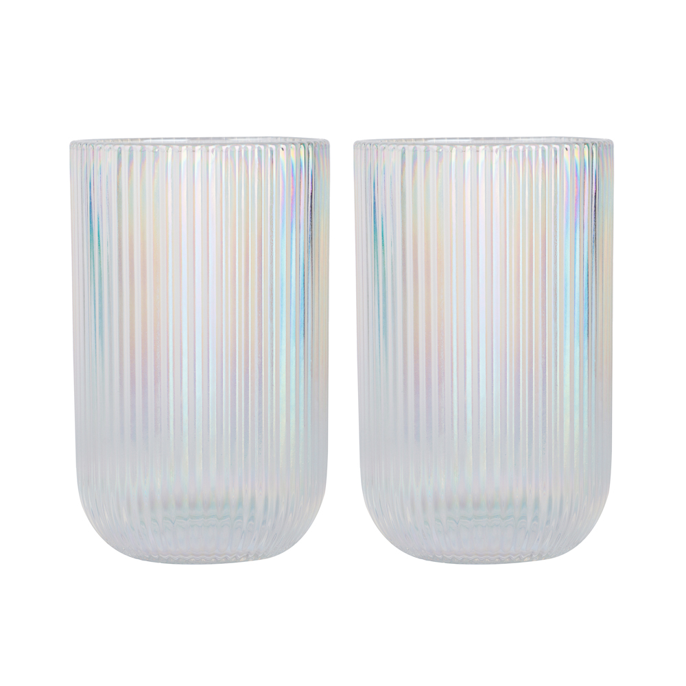 MILLIMI Набор стаканов 2шт, 380мл, стекло, перламутровый, арт.№ 820-672