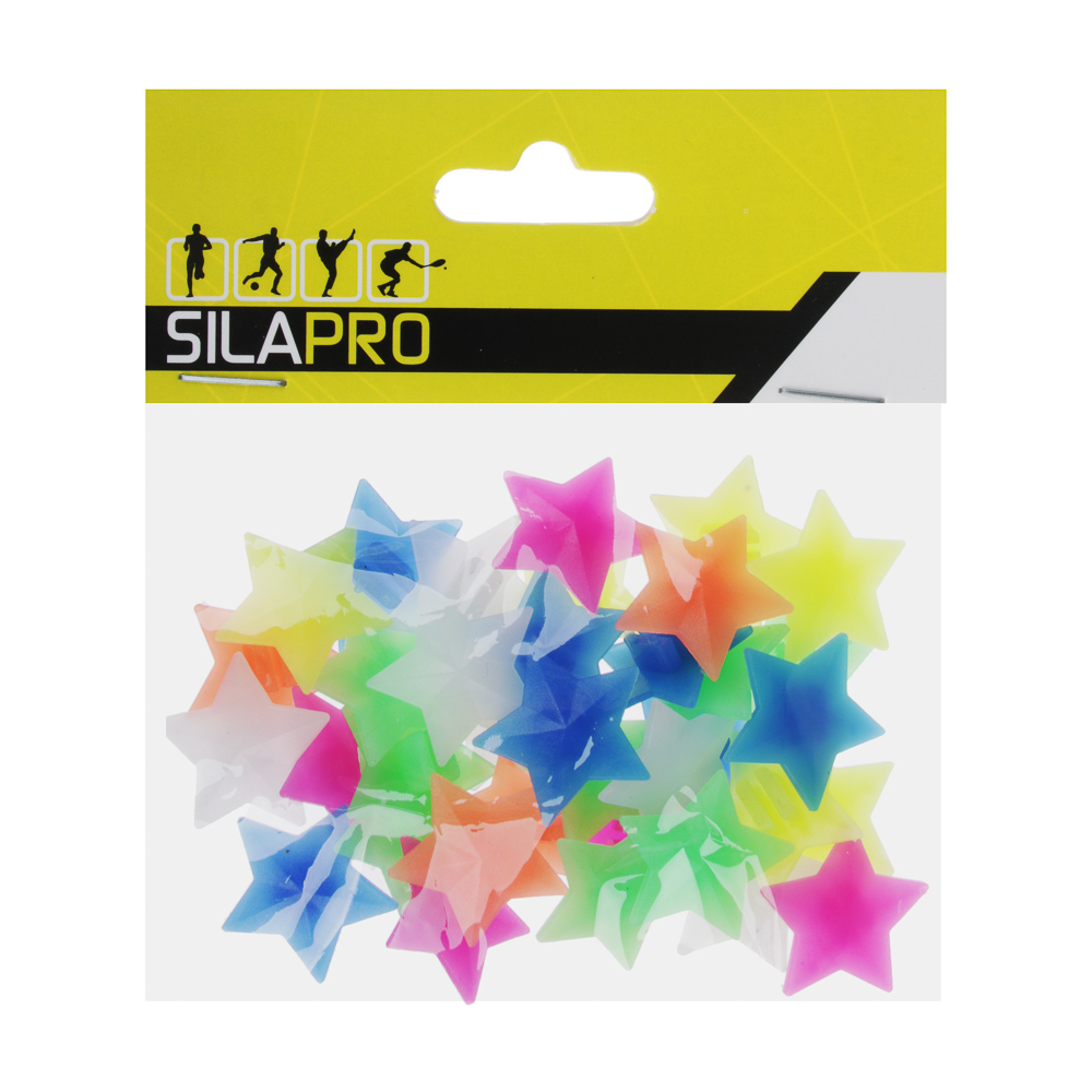 SILAPRO Украшение на спицы велосипеда 36шт, пластик, "Звезды цветные", арт.№ 195-035
