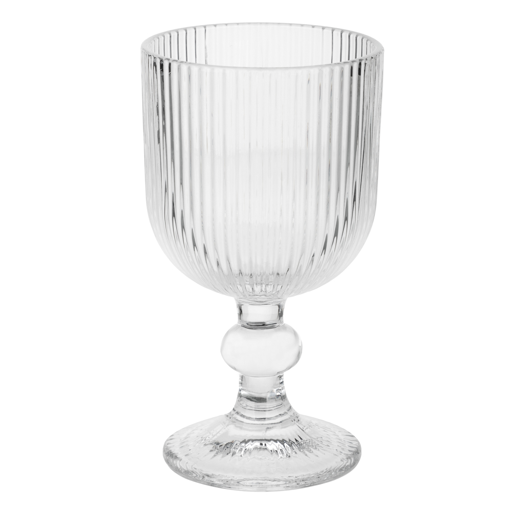 MILLIMI Бокал для вина Грея, 240мл, стекло, прозрачный, рифленый, арт.№ 878-628