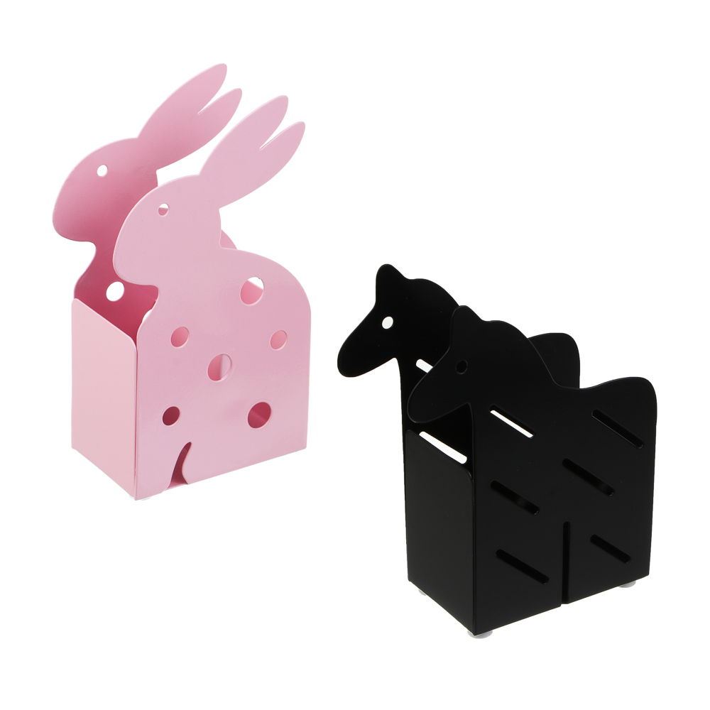 Подставка для пишущих принадлежностей, металл, 8,5х5х14-16см, 2 дизайна, арт.№ 532-124