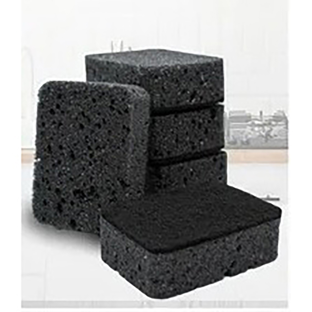 VETTA Набор губок для мытья посуды, 5 шт, 95x70x30мм, коралл черный со скругленными углами, арт.№ 441-292