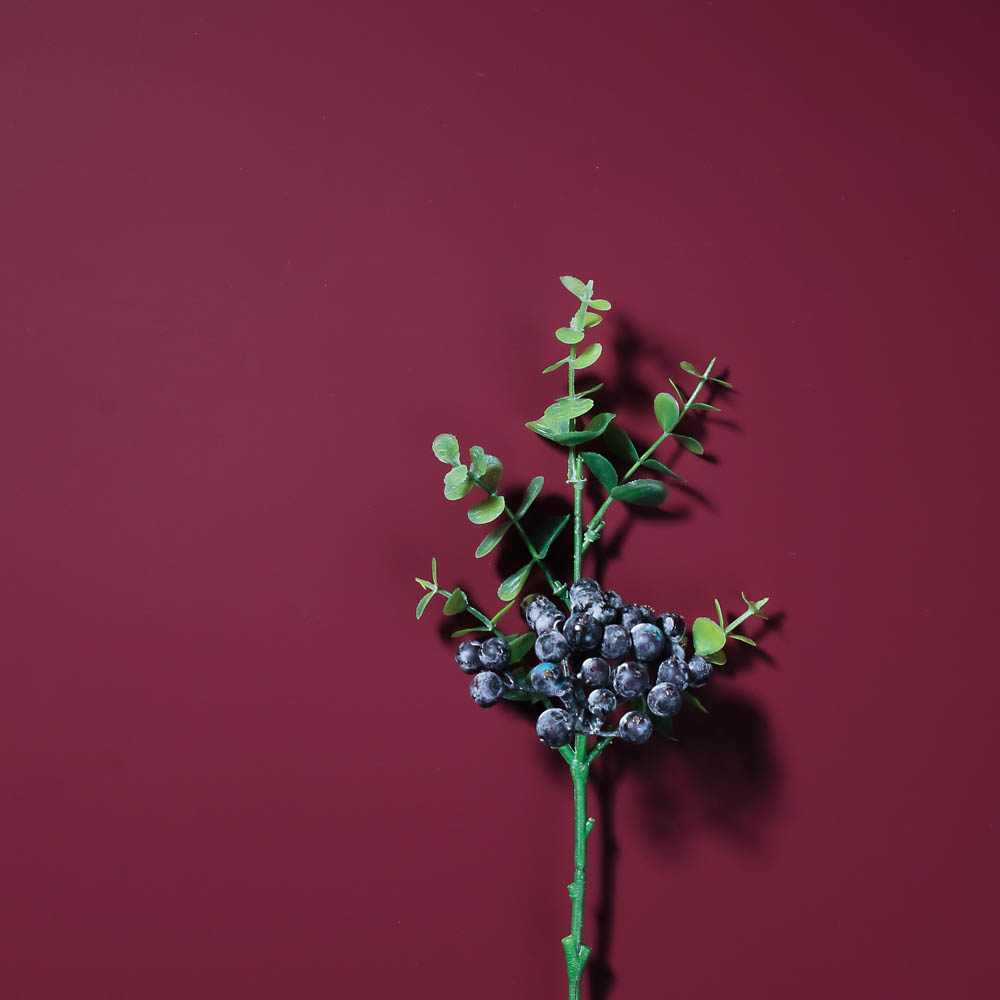 LADECOR Ветка с ягодами искусственная, 34 см, пластик, ткань, арт.№ 409-189