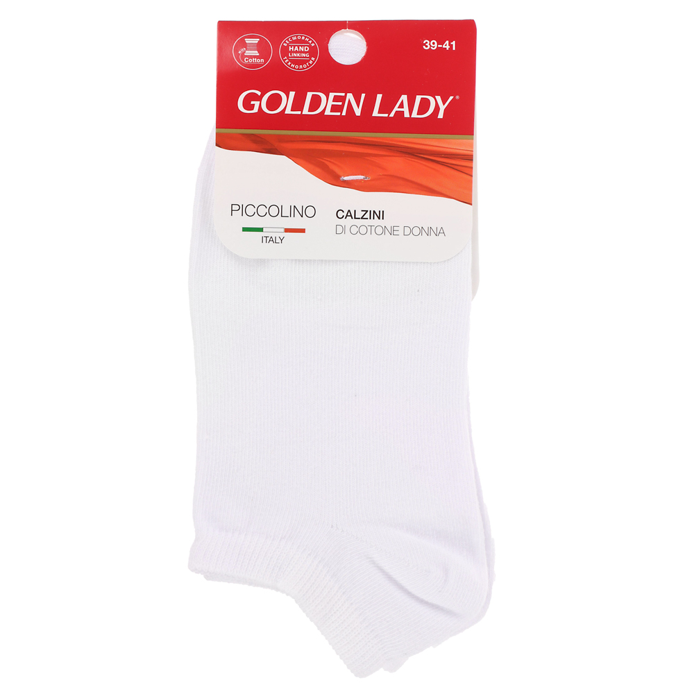 GLD Piccolino Носки женские супер-укороч., 39-41, 80% хлопок, 15% полиамид, 5% эластан, бел., арт.№ 019-483