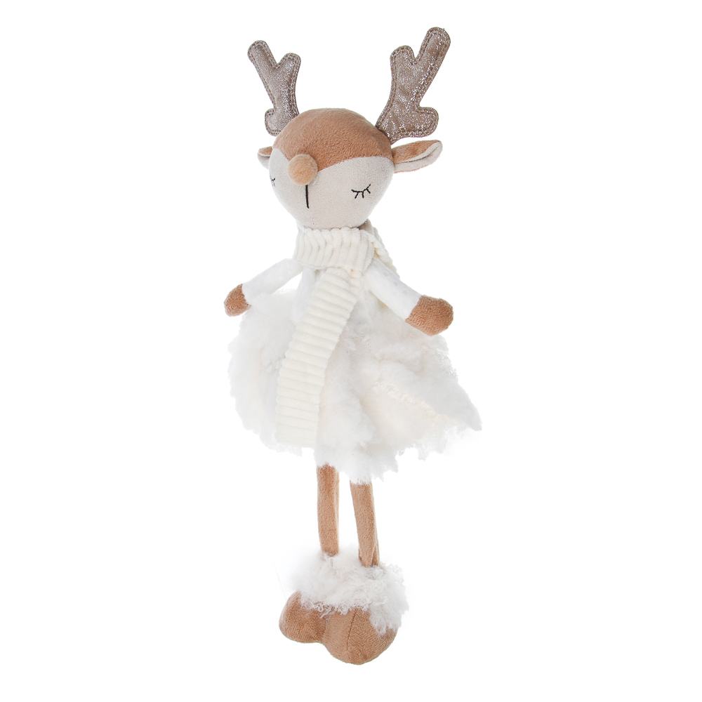 СНОУ БУМ Фигура декоративная "Олененок" 43 см, полиэстер, арт.№ 140-130