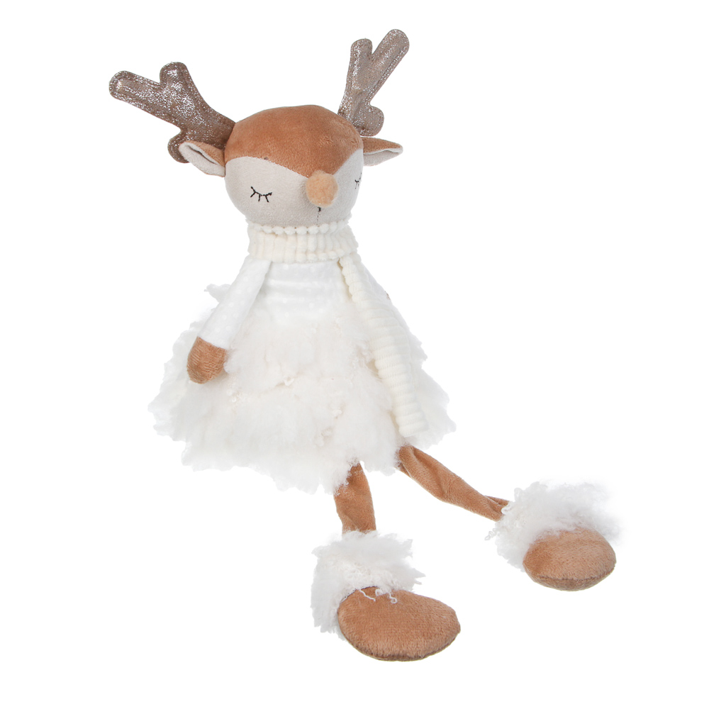 СНОУ БУМ Фигура декоративная "Олененок" 21+20 см, полиэстер, арт.№ 140-131