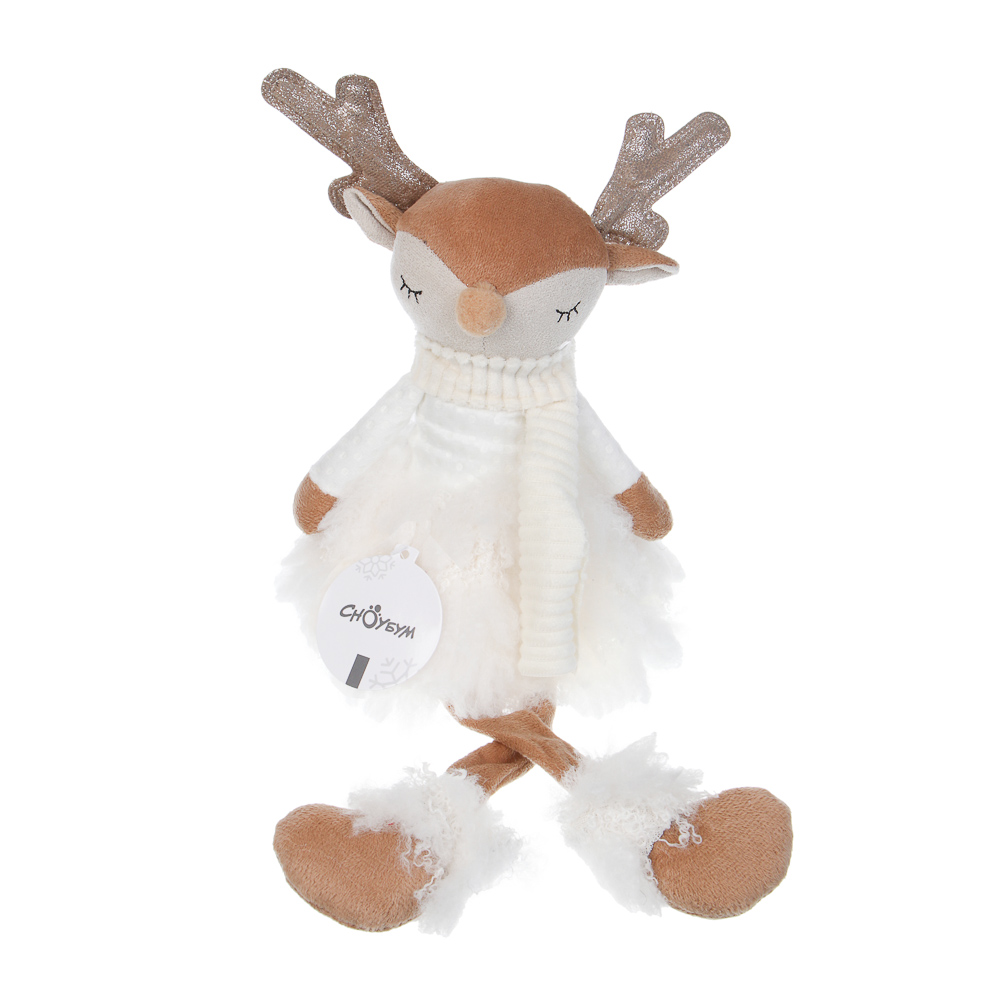 СНОУ БУМ Фигура декоративная "Олененок" 21+20 см, полиэстер, арт.№ 140-131