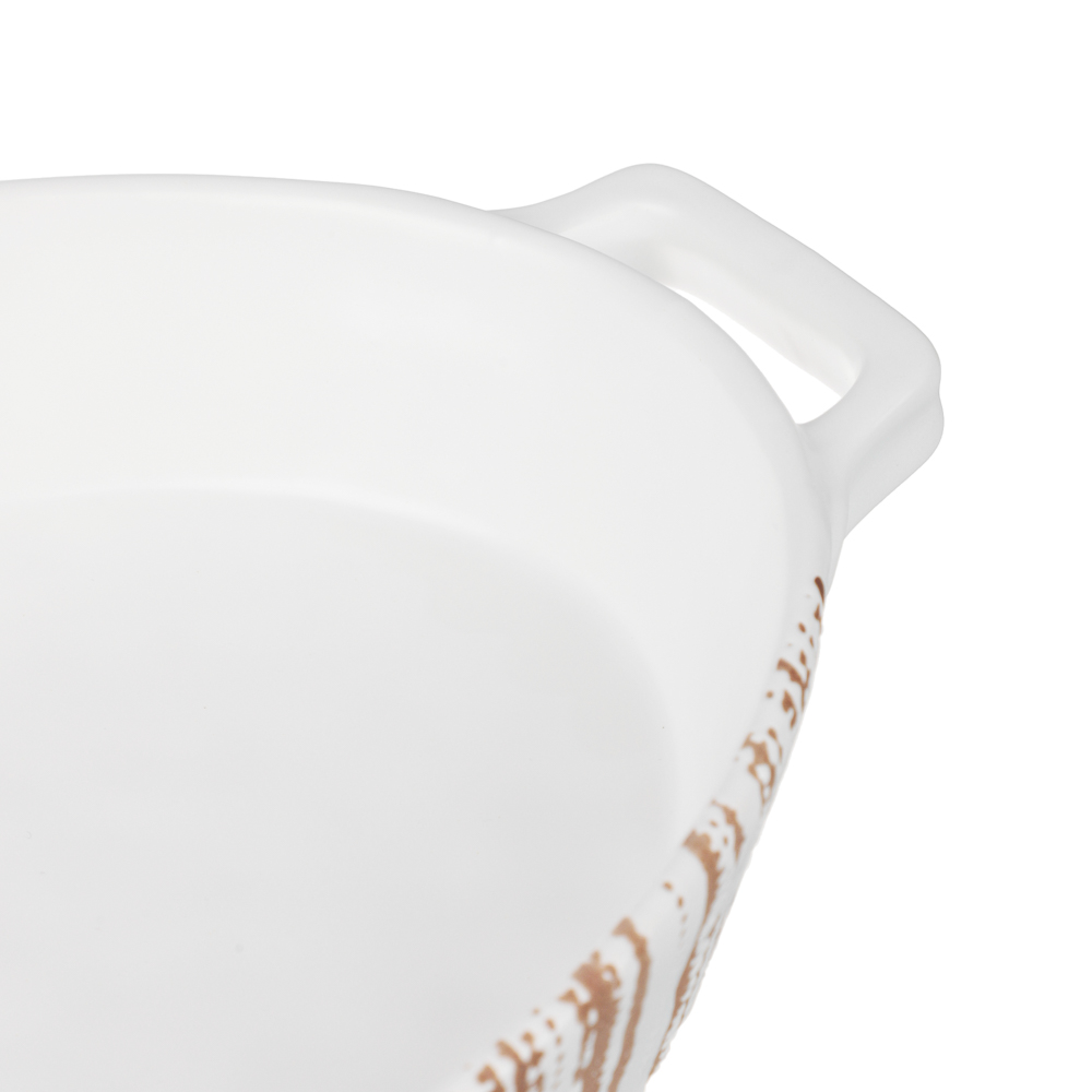 MILLIMI Форма для запекания и сервировки овальная с ручками, керамика, 31х20,5х5 см, объем 1,1 л, белая, арт.№ 826-387