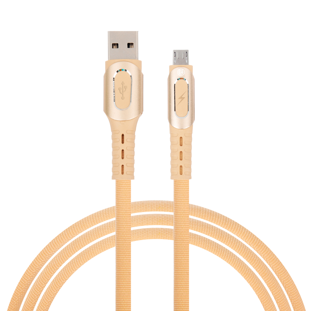 ВСЁГАЗИН Кабель для зарядки Экстрим Micro USB, 1м, 3А, Быстрая зарядка QC3.0, ткань, арт.№ 931-274