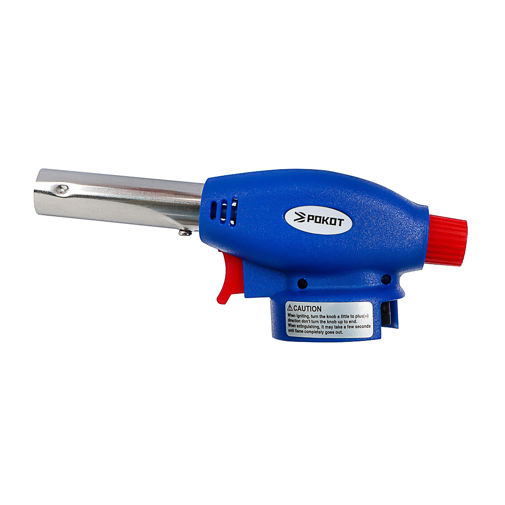 Горелка газ. с пьезорозжигом тм РОКОТ, цанг. захват, сопло 19мм, 17х6,6х5,1см, арт.№ 116-052