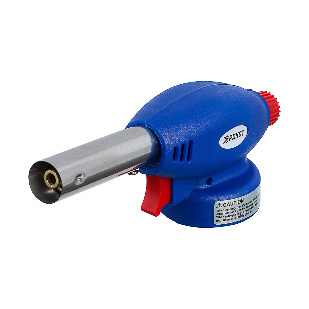 Горелка газ. с пьезорозжигом тм РОКОТ, цанг. захват, сопло 19мм, 17х6,6х5,1см, арт.№ 116-052