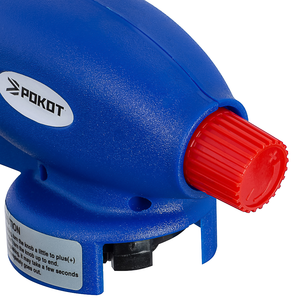 Горелка газ. с пьезорозжигом тм РОКОТ, цанг. захват, сопло 19мм, 17х6,6х5,1см, арт.№ 116-052