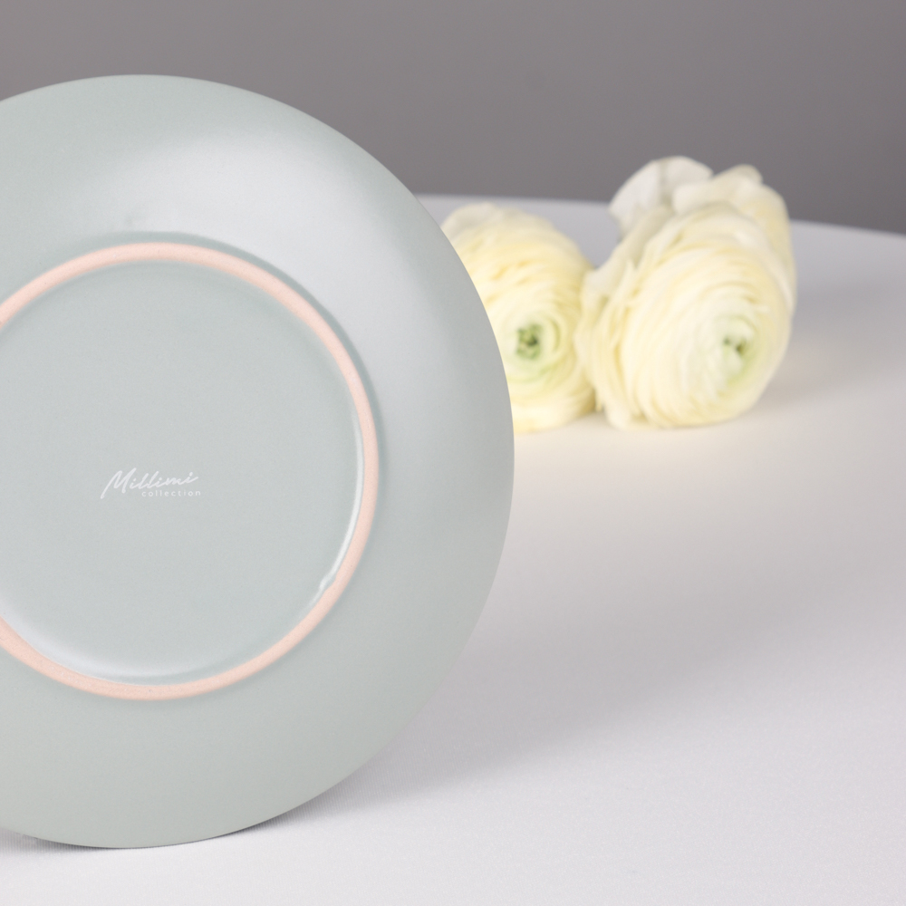 MILLIMI Тарелка десертная 20х2.5см, керамика, оливковый, арт.№ 824-165