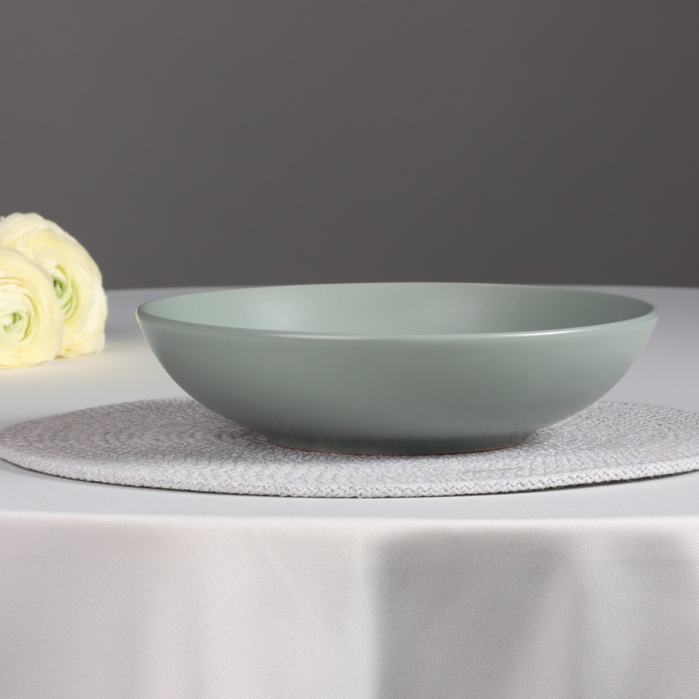 MILLIMI Салатник 880мл, 20х5.4см, керамика, оливковый, арт.№ 824-166