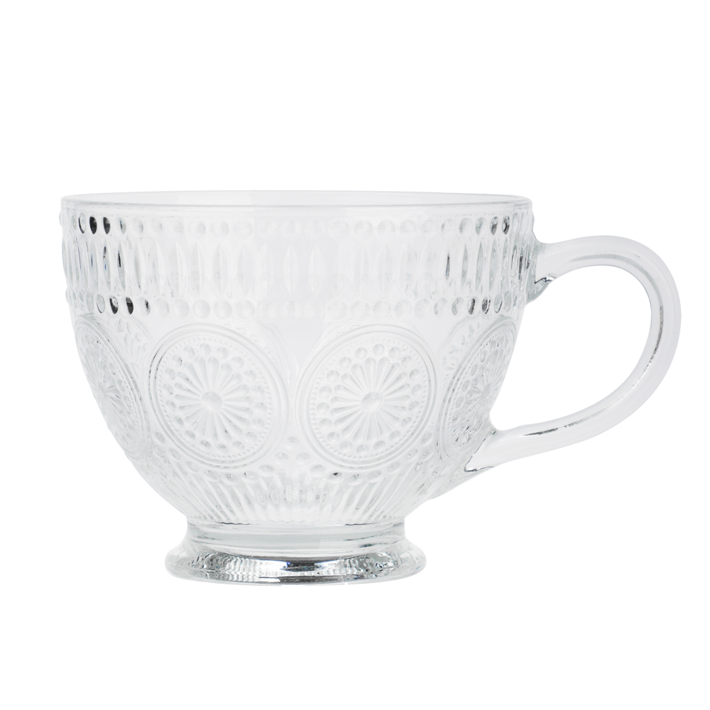 MILLIMI Кружка с рельефным рисунком на ножке, 420 мл, стекло — купить в МПР MILLIMI Кружка с рельефным рисунком на ножке, 420 мл, стекло, арт.№ 806-197