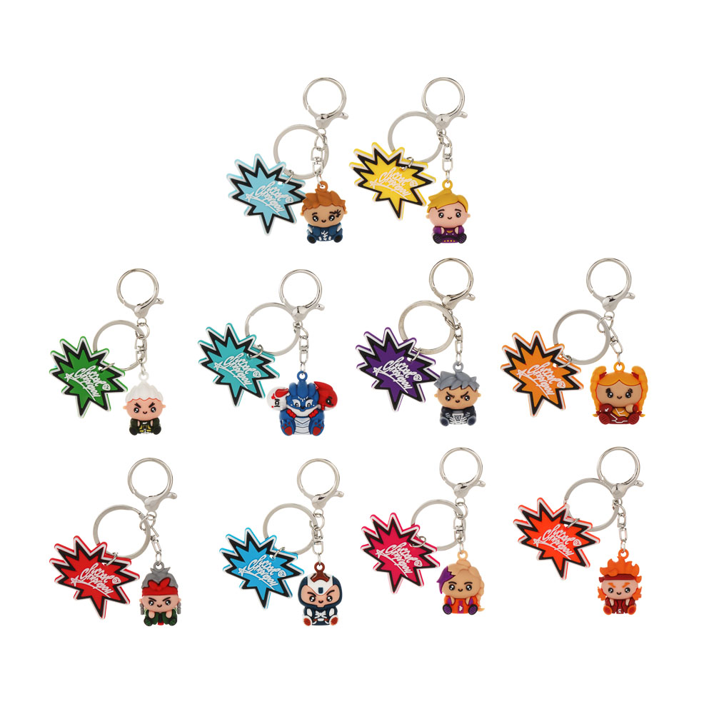 Брелок, ПВХ "BY Русские Супергерои" металлическое кольцо, браслет, 7 дизайнов, арт.№ 801-092