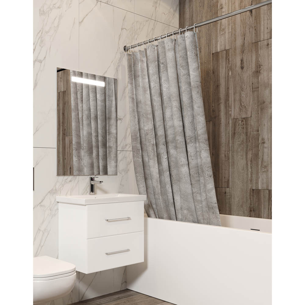 Шторка для ванной, таффета, 145x180см, ШТТФ056-21143, арт.№ 461-672