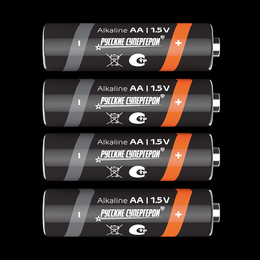 Батарейка AA BY (LR06) 1шт в отрывном блистере, щелочная 1.5В, цена за 1шт, арт.№ 917-115