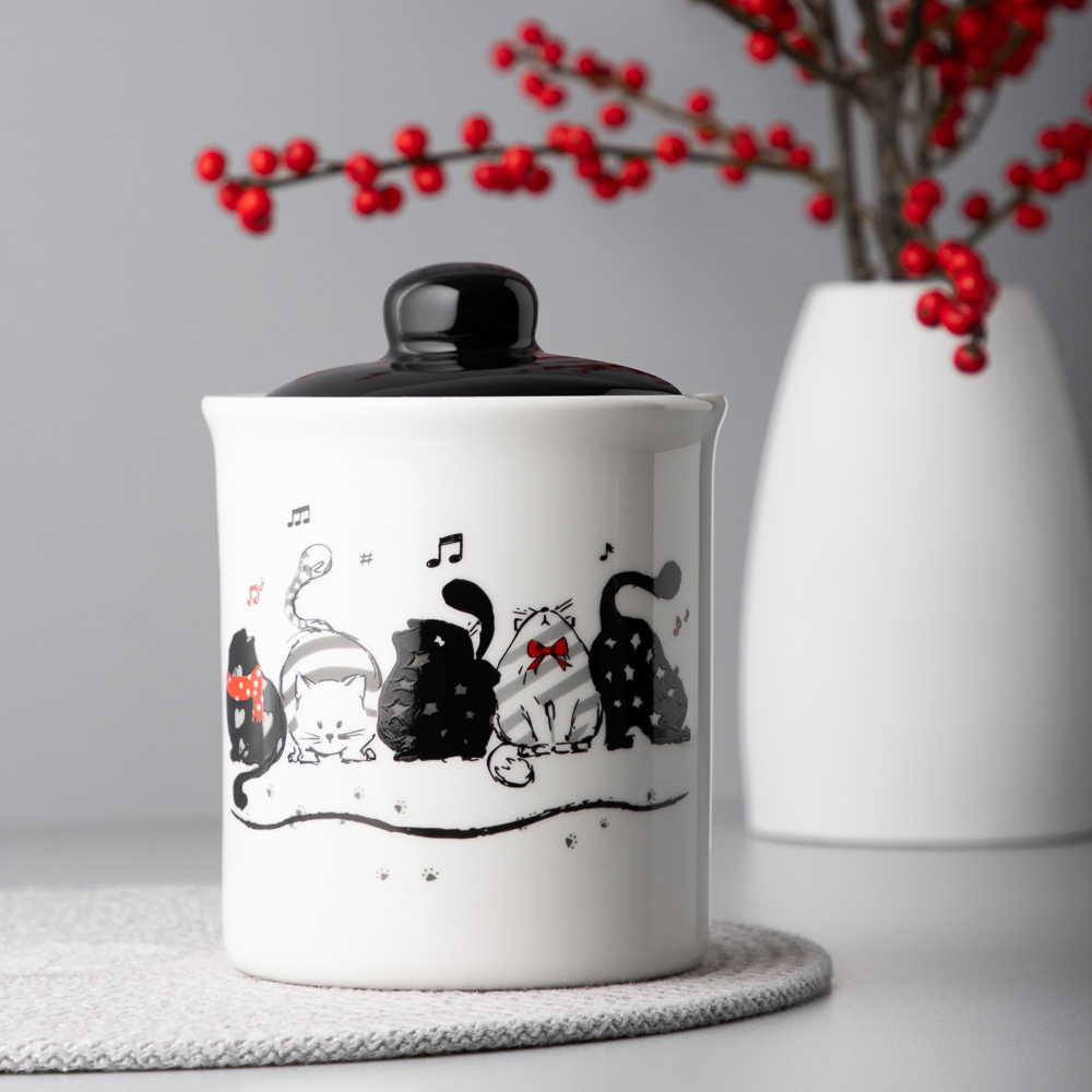 MILLIMI Хвостатые друзья Банка для хранения, 550мл, 10х13см, керамика, арт.№ 824-645