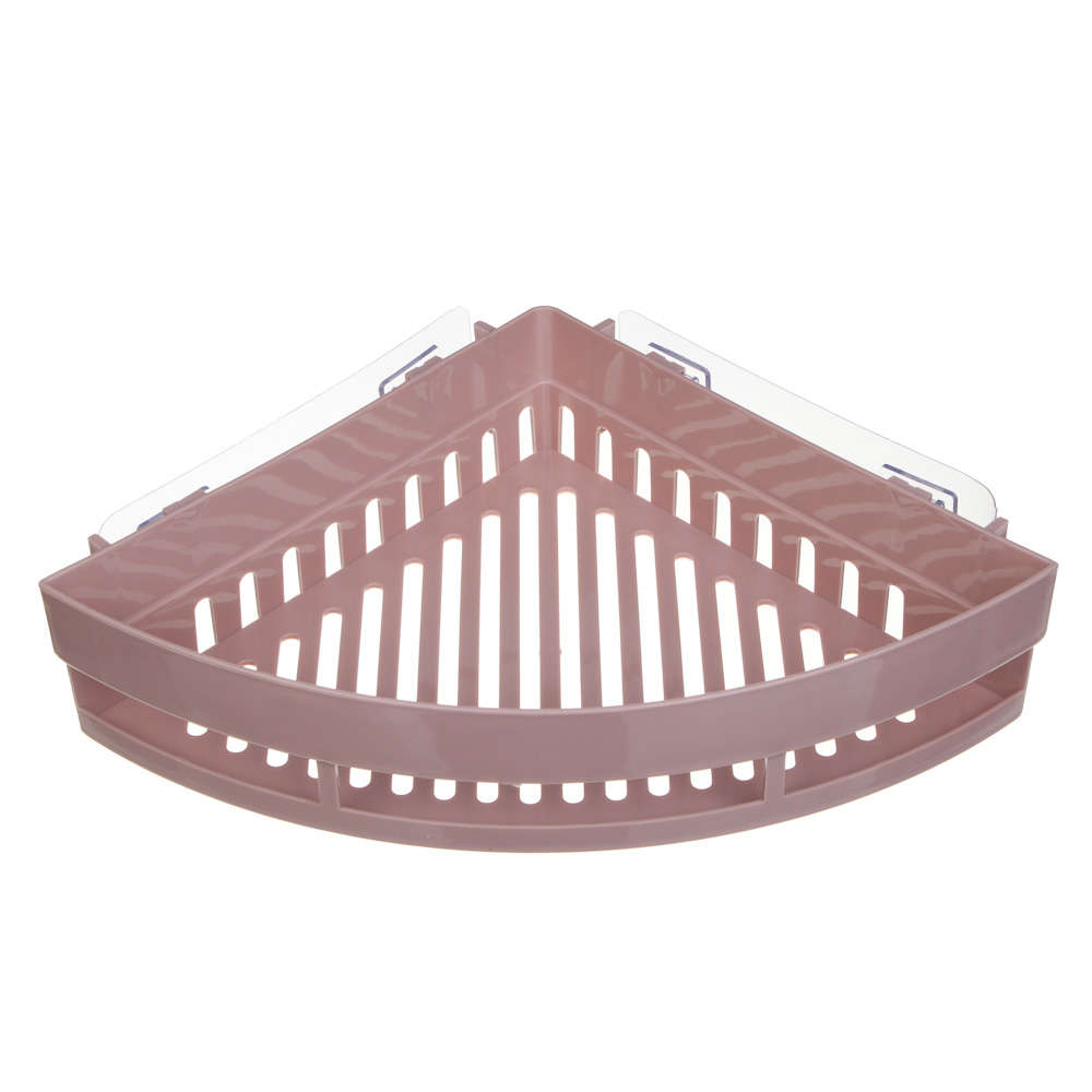 VETTA Classic Полка настенная угловая (большая), пластик, 35x25x7 см, пудровый, арт.№ 478-312