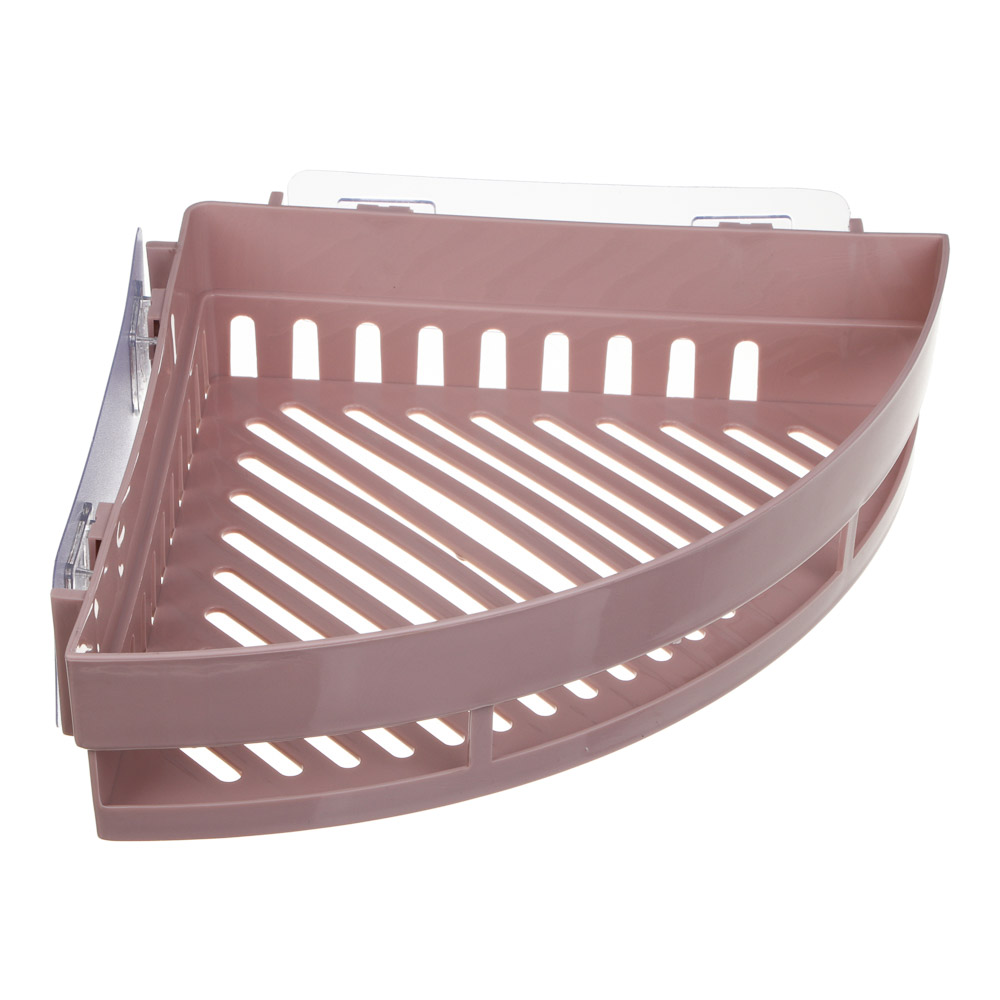 VETTA Classic Полка настенная угловая (большая), пластик, 35x25x7 см, пудровый, арт.№ 478-312