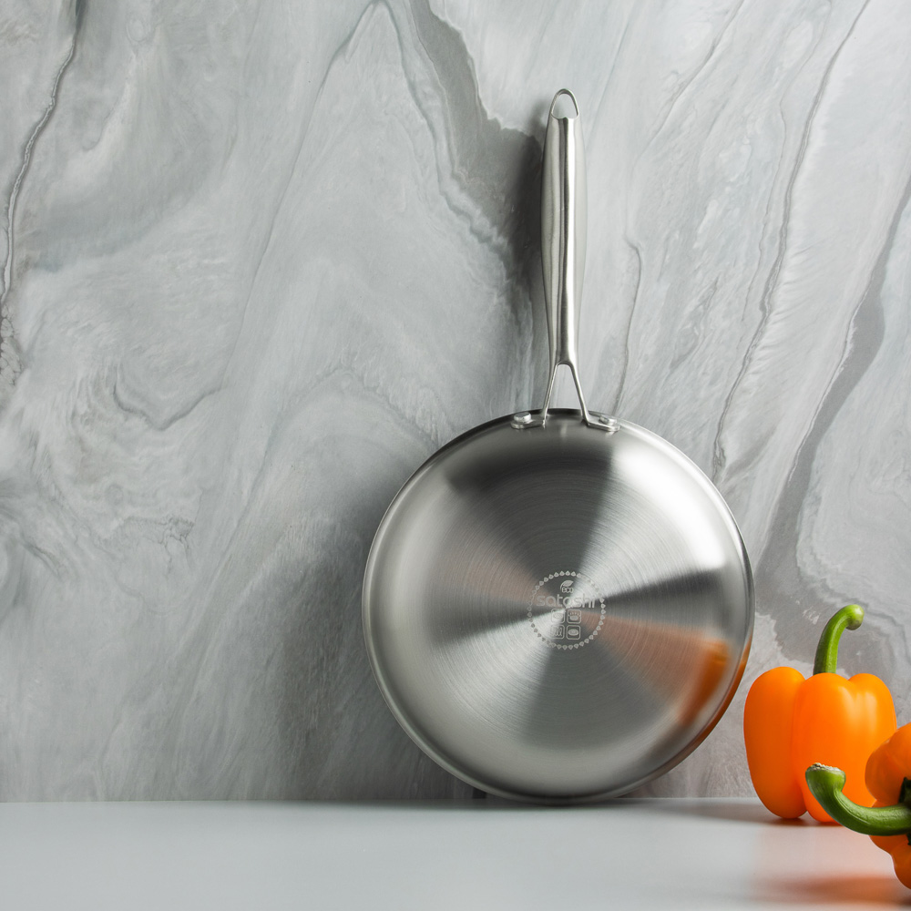 SATOSHI Савона Сковорода Triply 3-х слойная 24х4,3см, нерж.сталь 18/10, антиприг.покр. "соты", инд, арт.№ 822-193