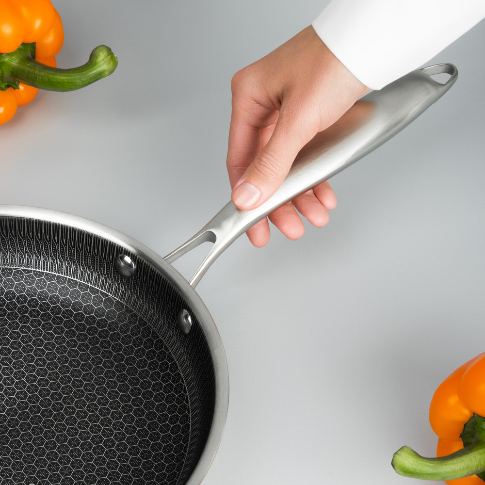 SATOSHI Савона Сковорода Triply 3-х слойная 24х4,3см, нерж.сталь 18/10, антиприг.покр. "соты", инд, арт.№ 822-193