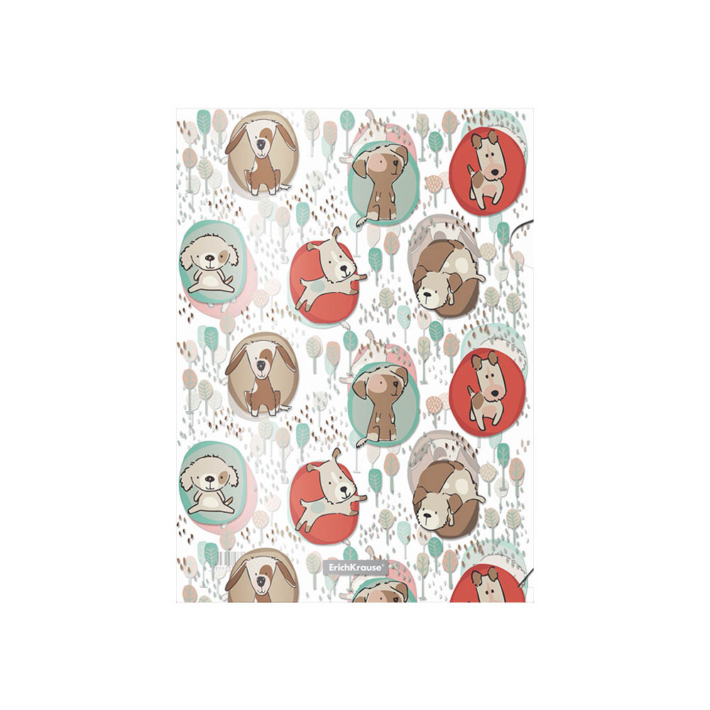 Erich Krause Папка-уголок пластиковая A4, "Литл Догз", 55305, арт.№ 532-036