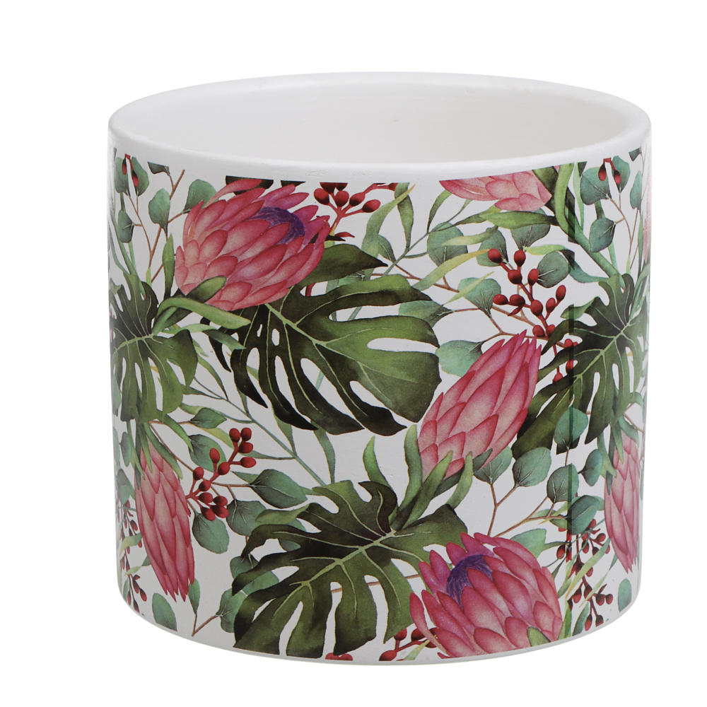 Кашпо тм INBLOOM, 10х9см, керамика, диз.1, арт.№ 164-407