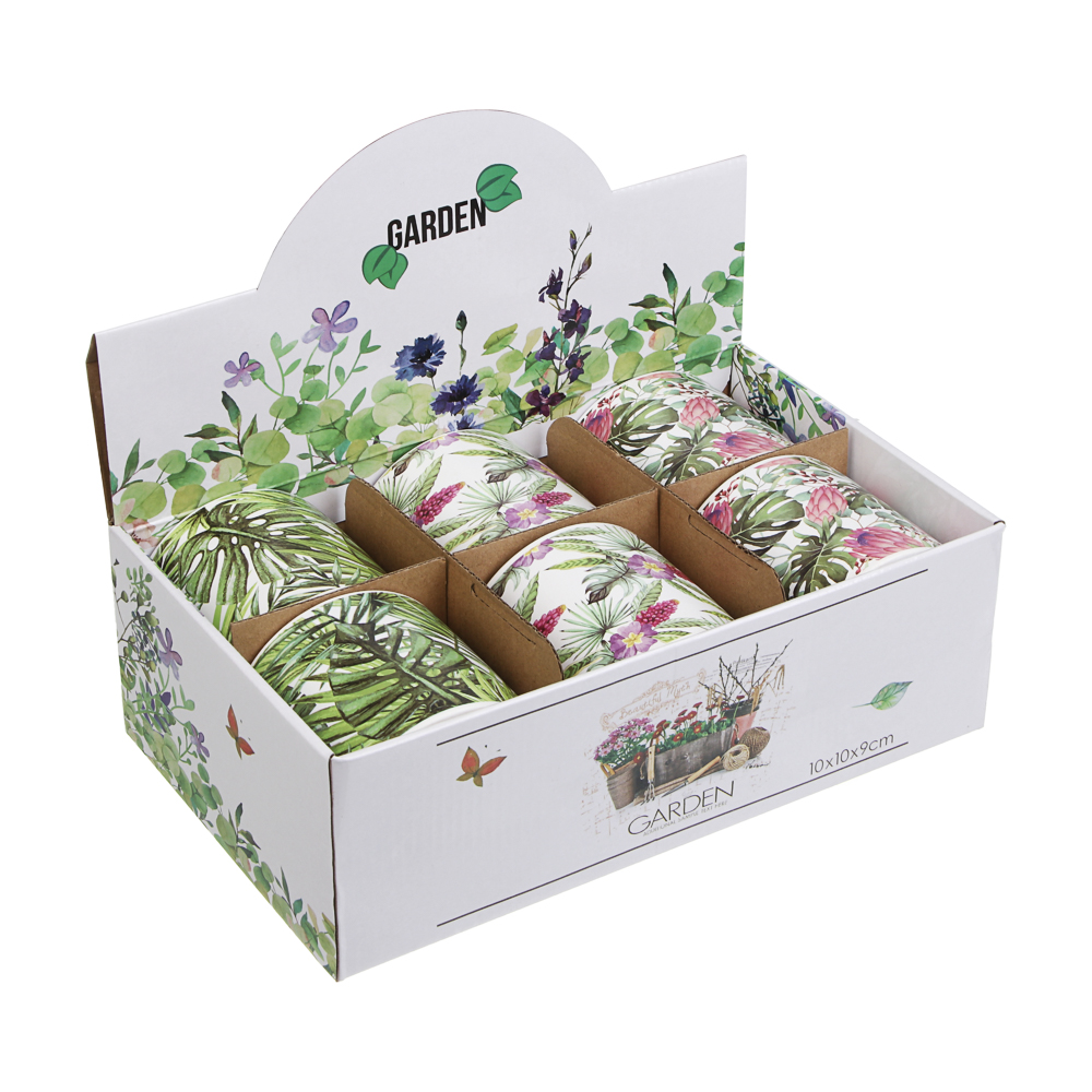 Кашпо тм INBLOOM, 10х9см, керамика, диз.1, арт.№ 164-407