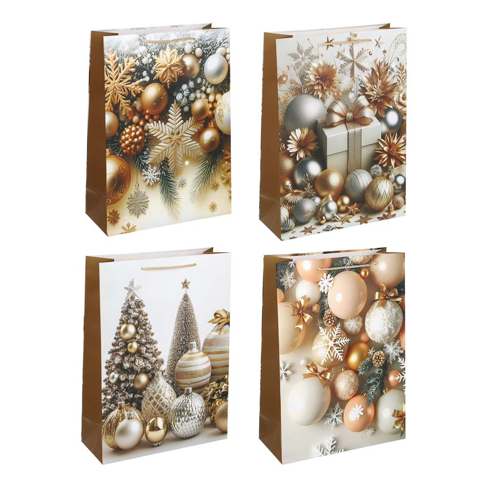 Пакет подарочный тм СНОУ БУМ 32x40x10см, бумага, 4 дизайна, арт.№ 507-431