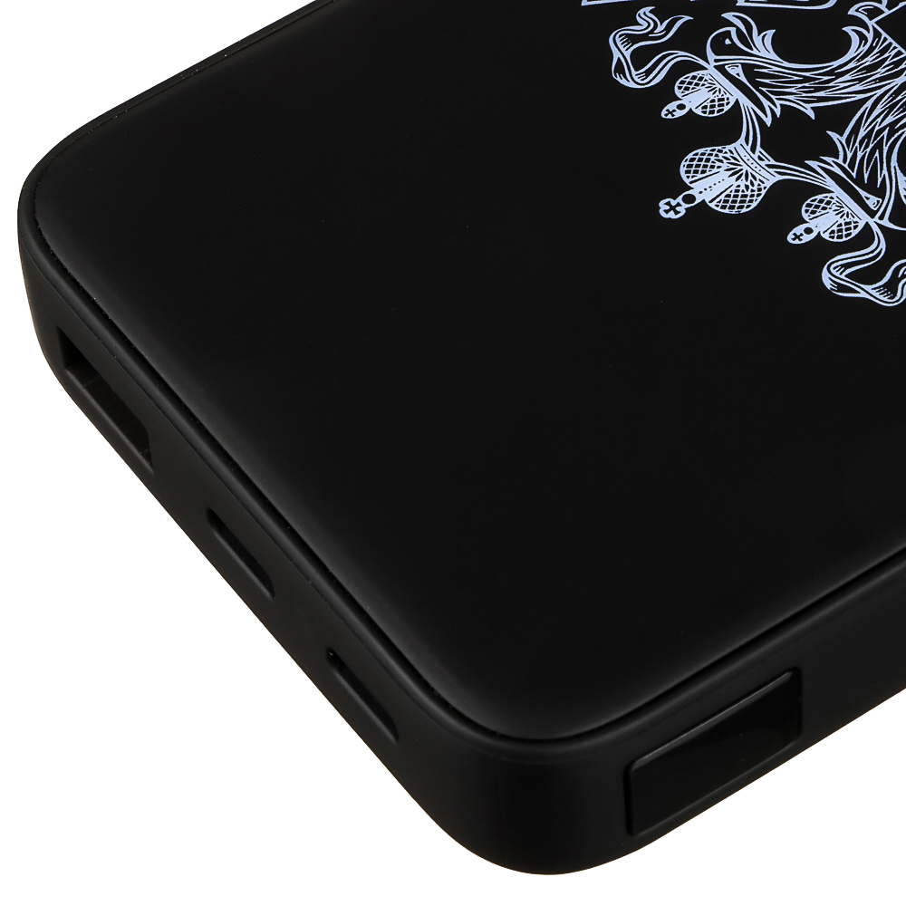 BY Аккумулятор мобильный Светящийся 10000мАч, USB-A,USBC,встр.каб.,QC,PD,22.5W, Герб, короб. красная, арт.№ 031-198