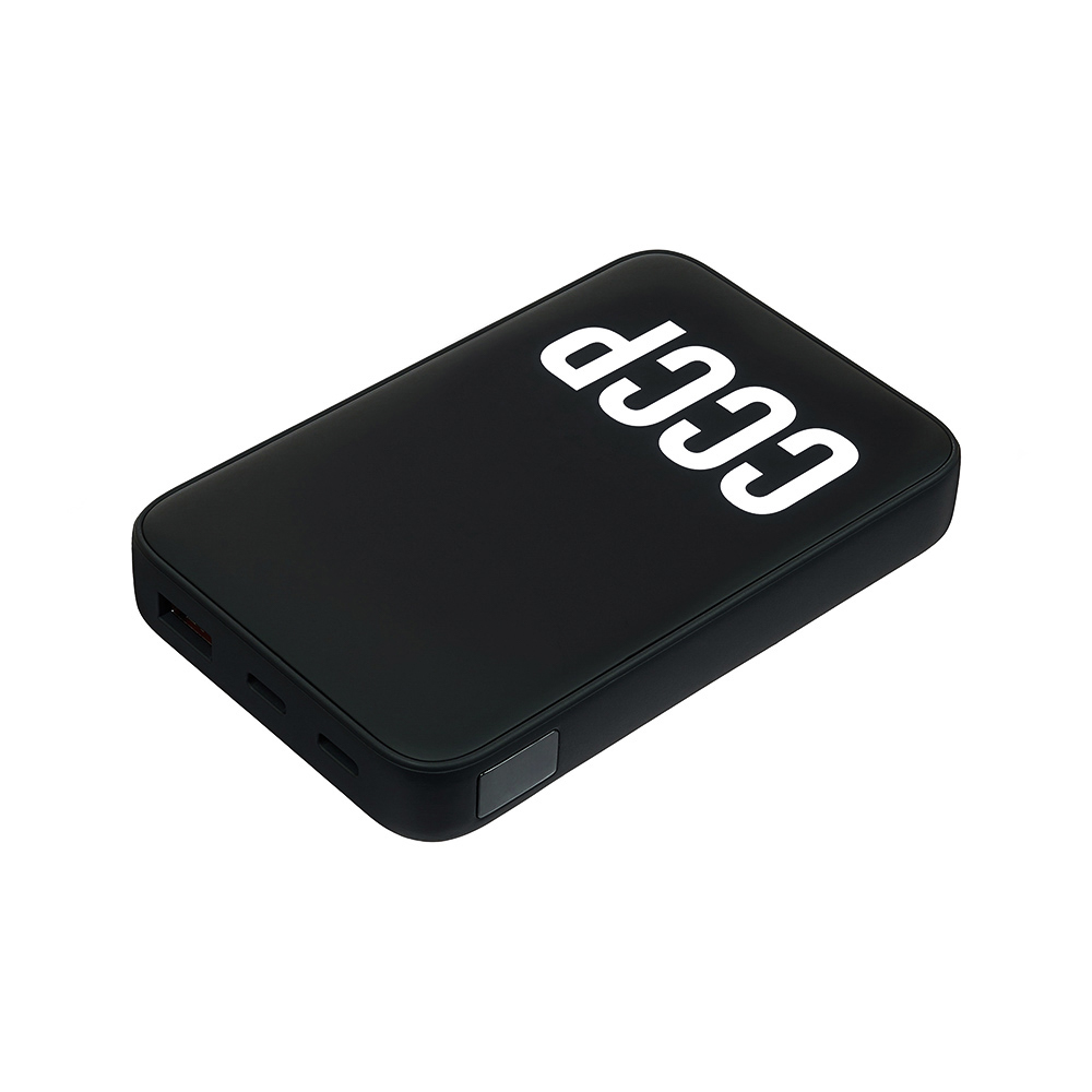 BY Аккумулятор мобильный Светящийся 10000мАч, USB-A,USBC,встр.каб.,QC,PD,22.5W, СССР, короб. красная, арт.№ 031-199