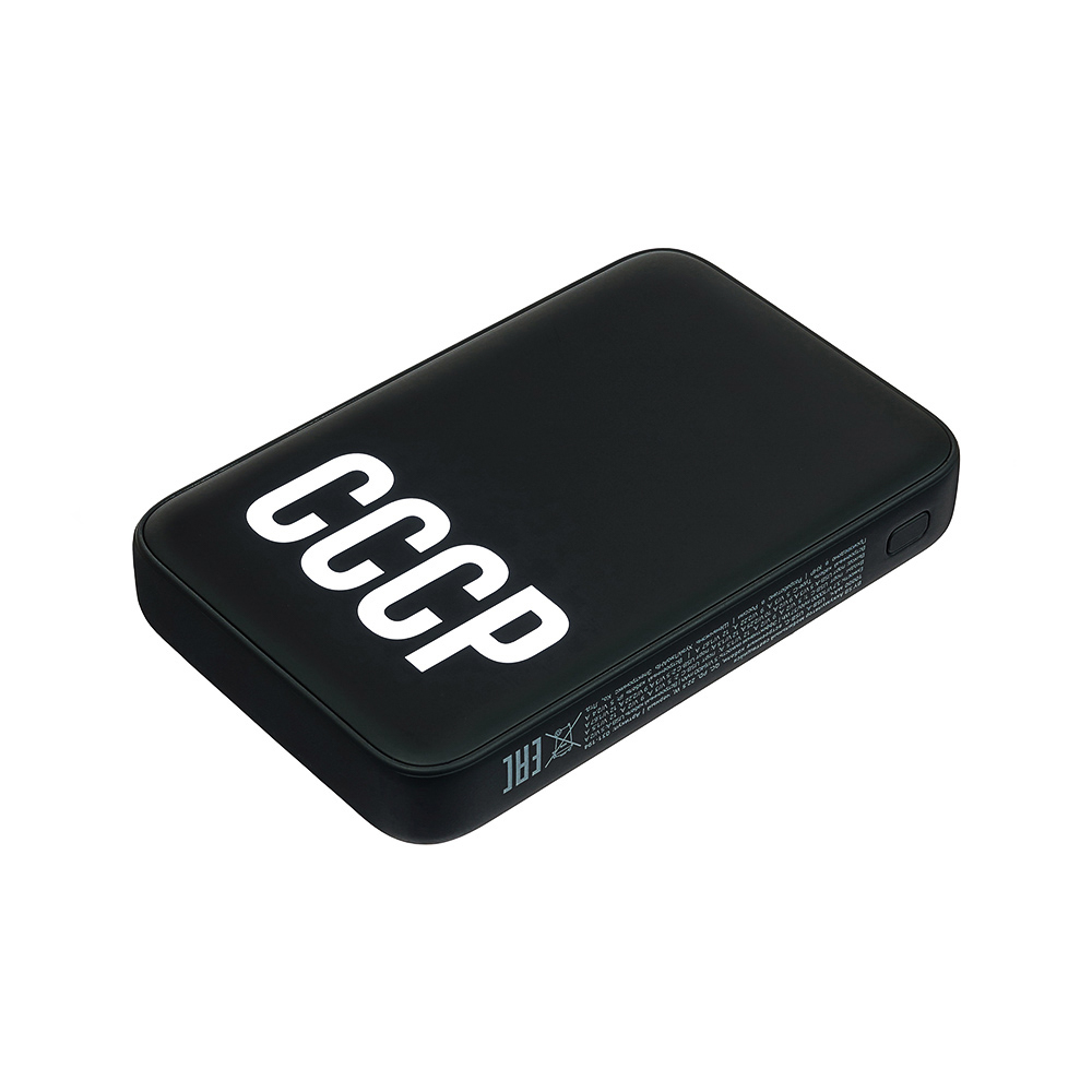BY Аккумулятор мобильный Светящийся 10000мАч, USB-A,USBC,встр.каб.,QC,PD,22.5W, СССР, короб. красная, арт.№ 031-199