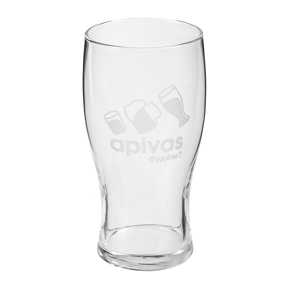 Бокал пивной подарочный 570 мл, 15 см, 4 дизайна, арт.№ 531-006