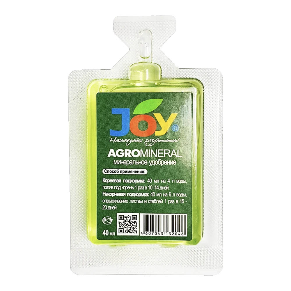 Удобрение концентрированное JOY АГРОМИНЕРАЛ в монодозе 40мл, арт.№ 189-127
