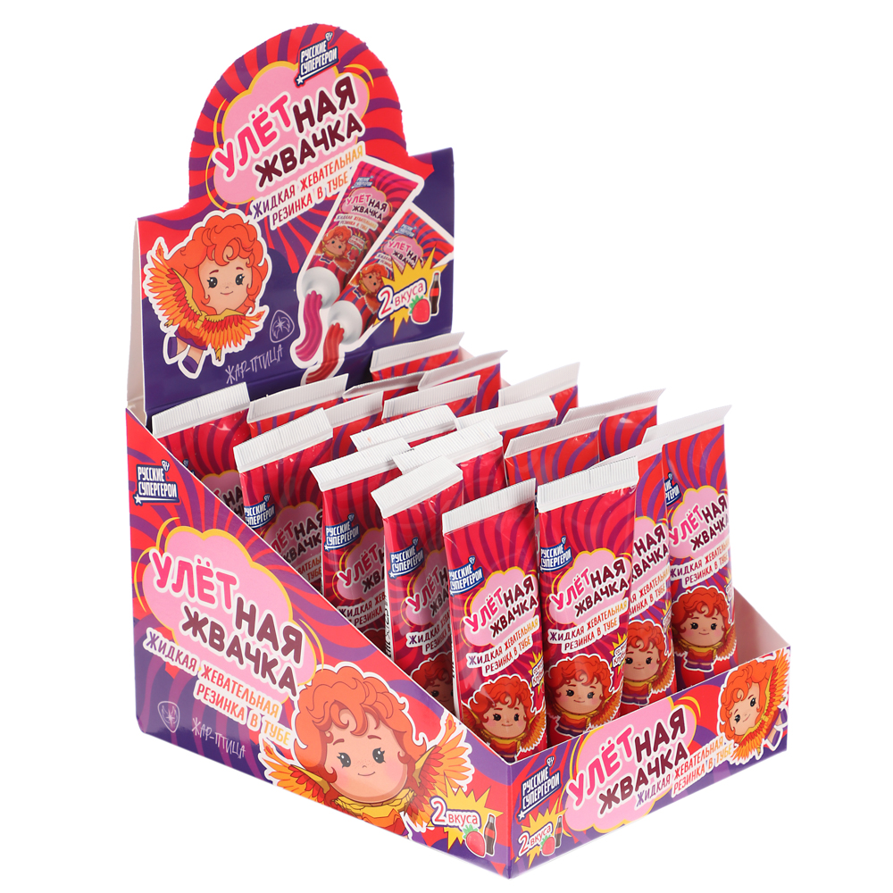 BY Русские Супергерои Жидкая жевательная резинка в тубе 20 гр., арт.№ 347-220