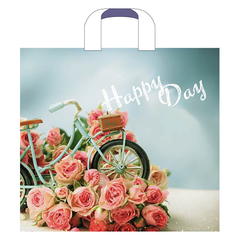 Пакет "Счастливый день" ПЭ с петлевой ручкой 38х34см, арт.№ 568-271