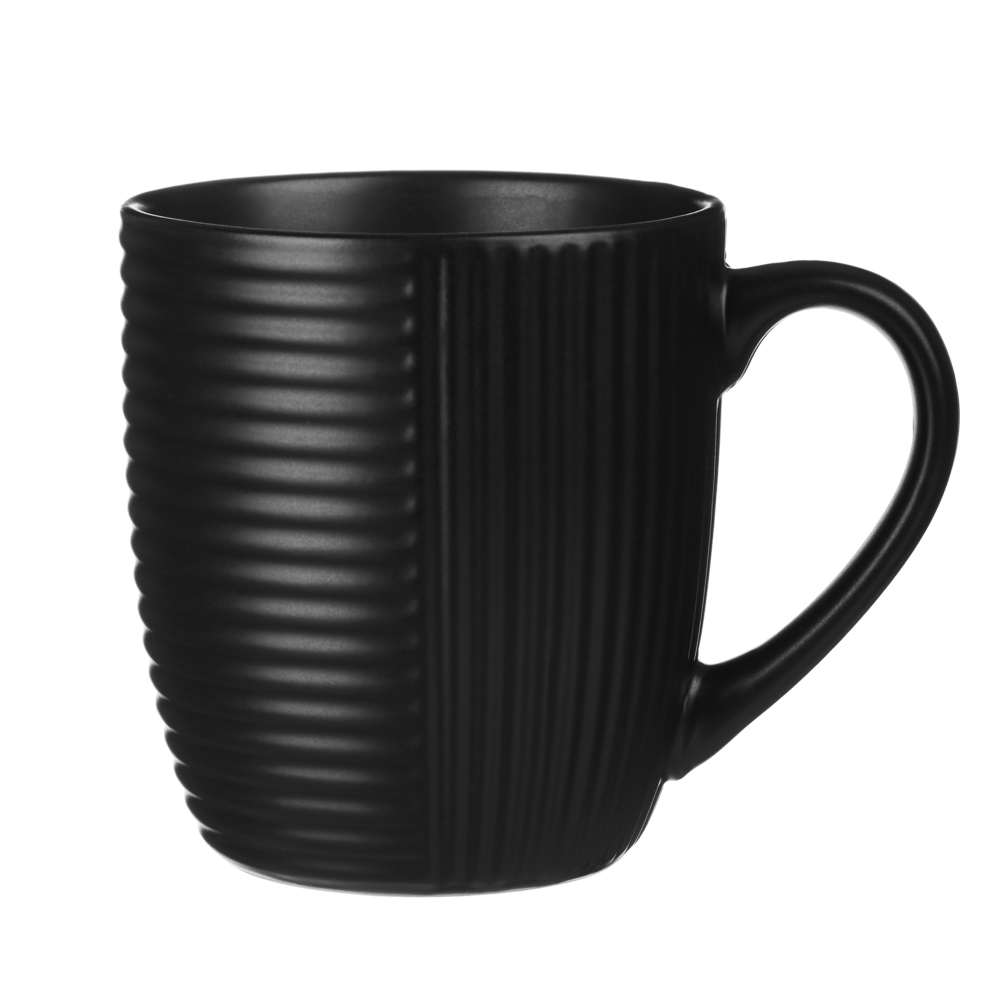 MILLIMI Монблан кружка 400мл, керамика, черный, арт.№ 824-223