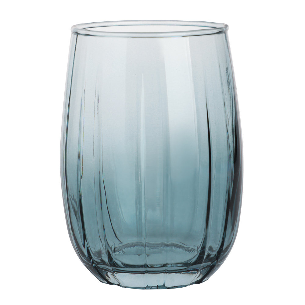 Стакан низкий для виски 350мл, стекло, синий, арт.№ 820-676