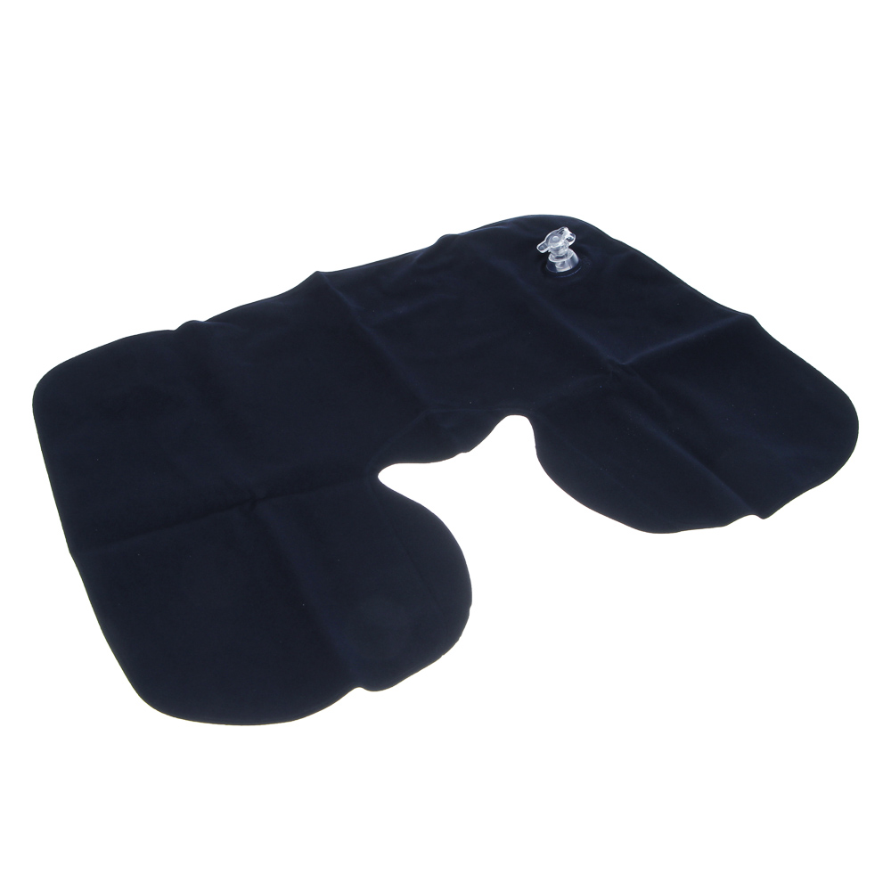 Подушка дорожная надувная тм BY SPORT, 38x25см, ПВХ, черная, арт.№ 096-001