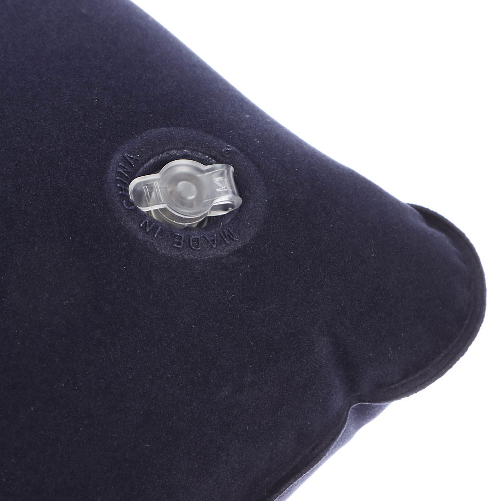 Подушка дорожная надувная тм BY SPORT, 38x25см, ПВХ, черная, арт.№ 096-001