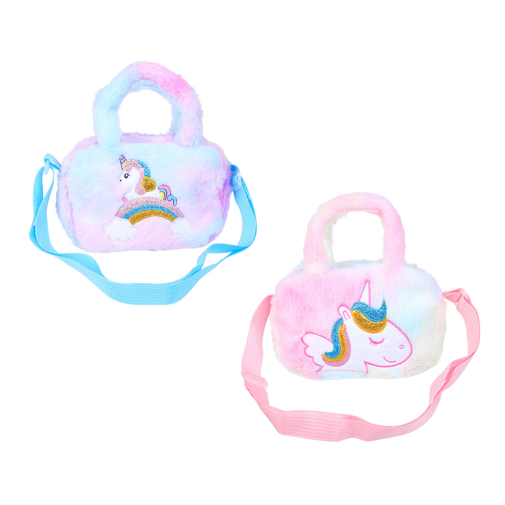 ИГРОЛЕНД Сумка детская мягкая "Единорожка" полиэстер, 17х13х4см, 2 вида, арт.№ 025-038