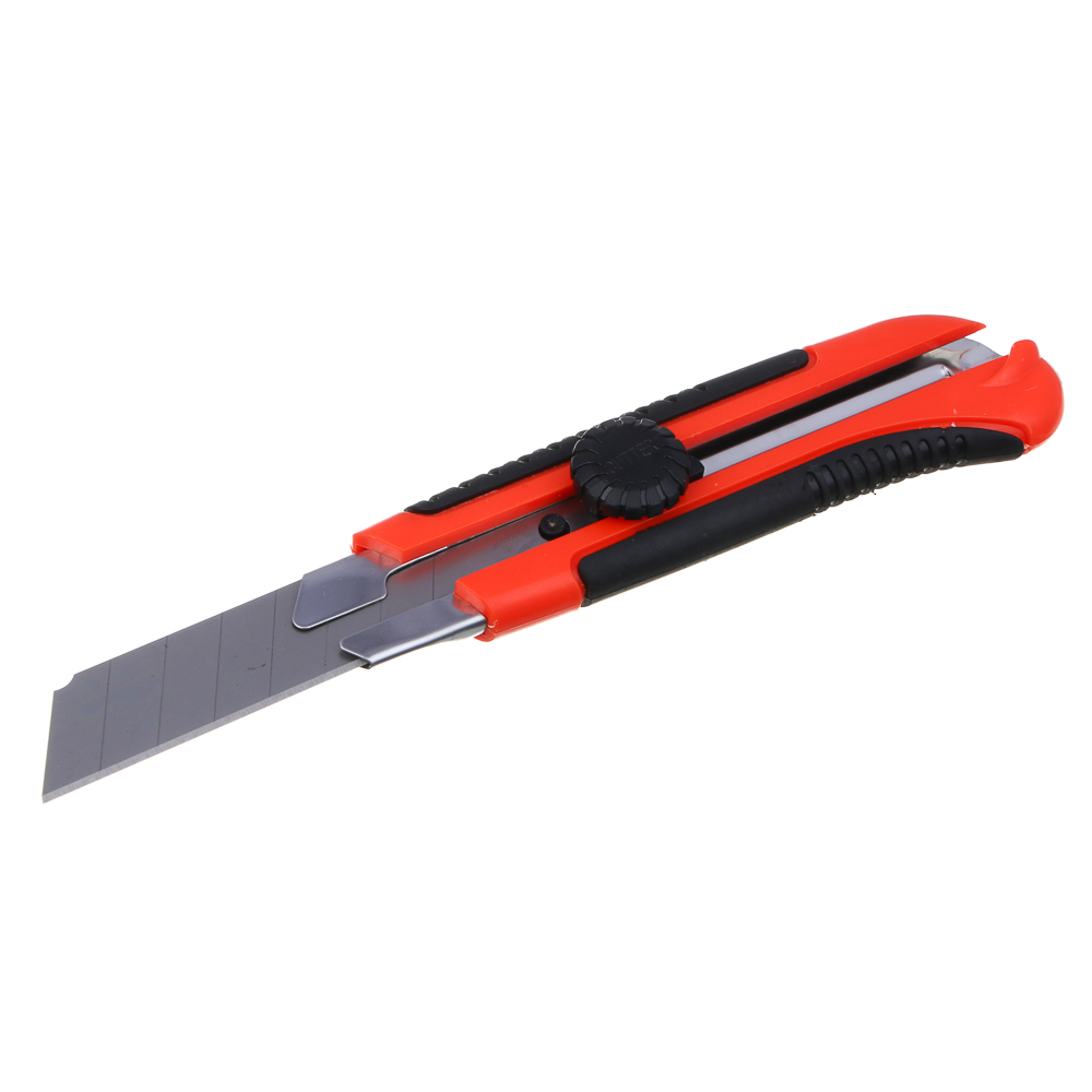 ЕРМАК Нож универсальный 25мм, метал.направ., Twist lock,TPR, блистер, арт.№ 685-031